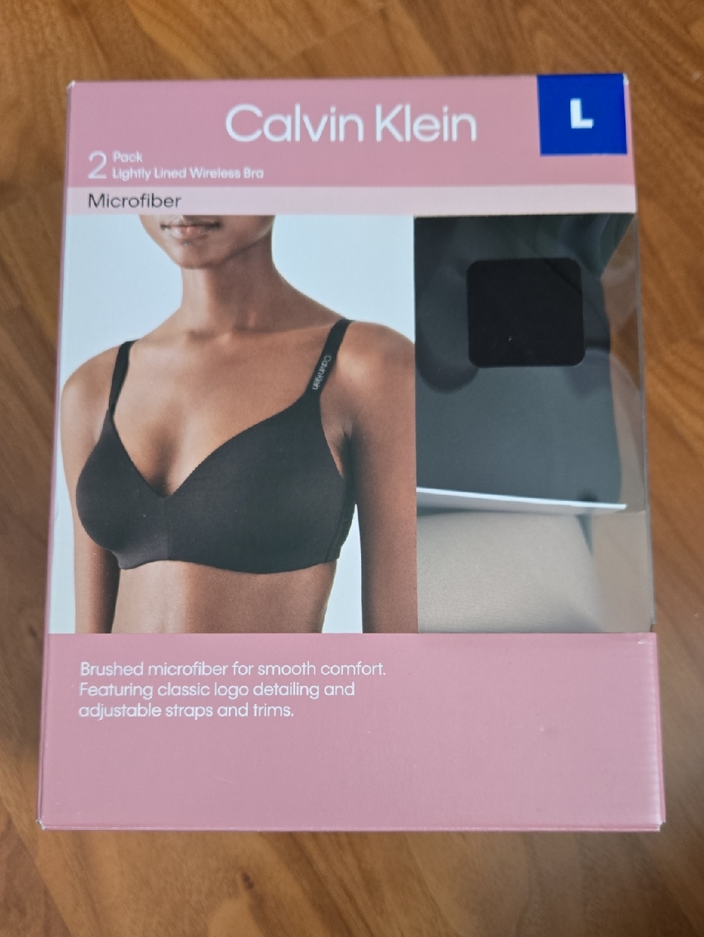 Calvin Klein Black & Nude Lightly Lined Wireless Bra 2-Pack